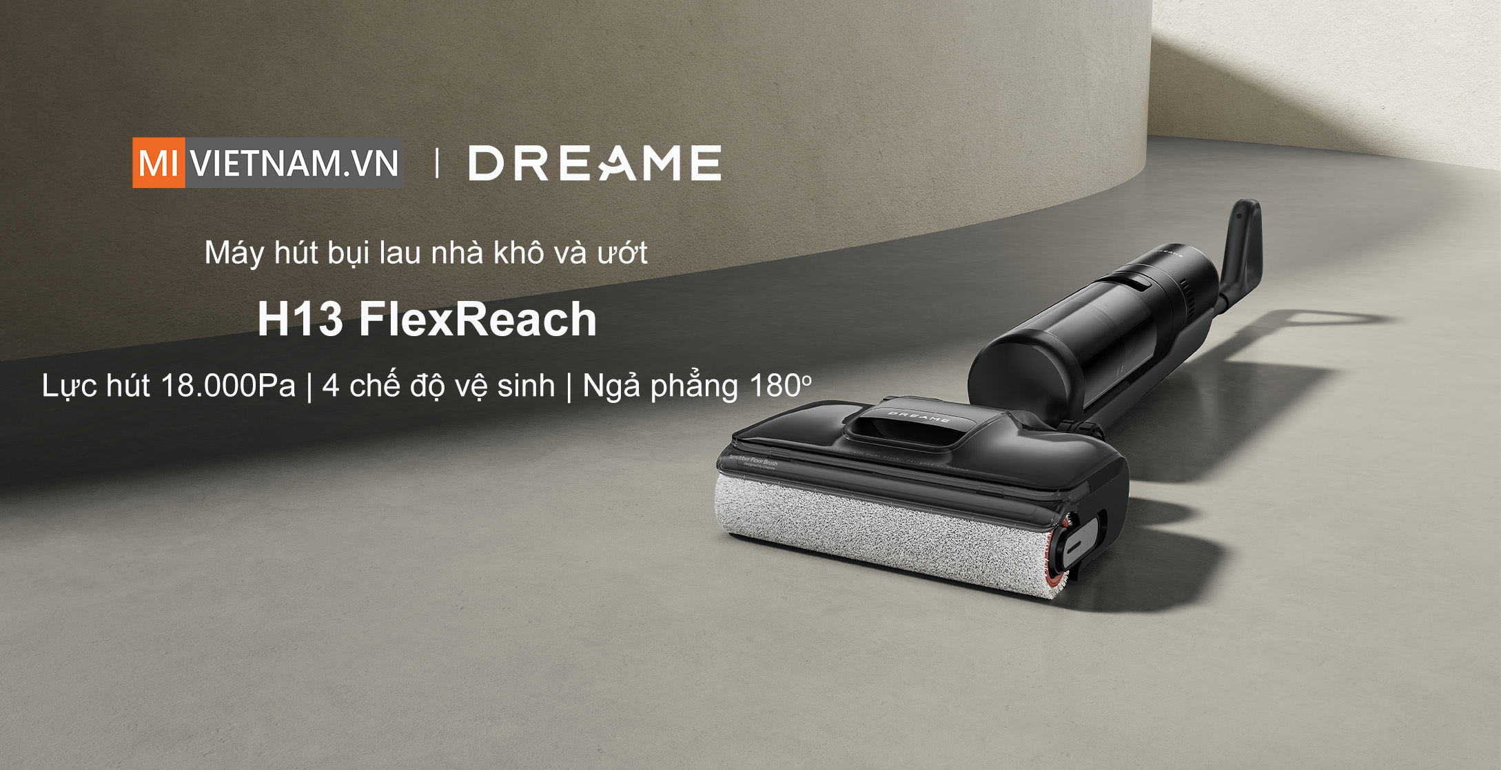 Máy hút bụi lau nhà cầm tay Dreame H13 FlexReach