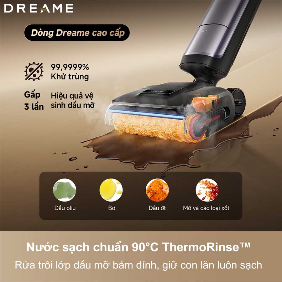 Máy hút bụi lau sàn Dreame H16 Pro Steam