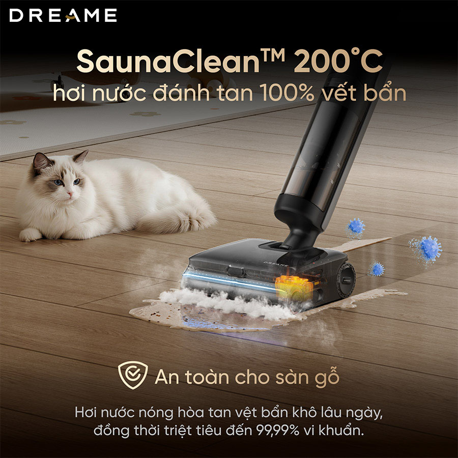 Máy hút bụi lau nhà cầm tay Dreame H16 Steam