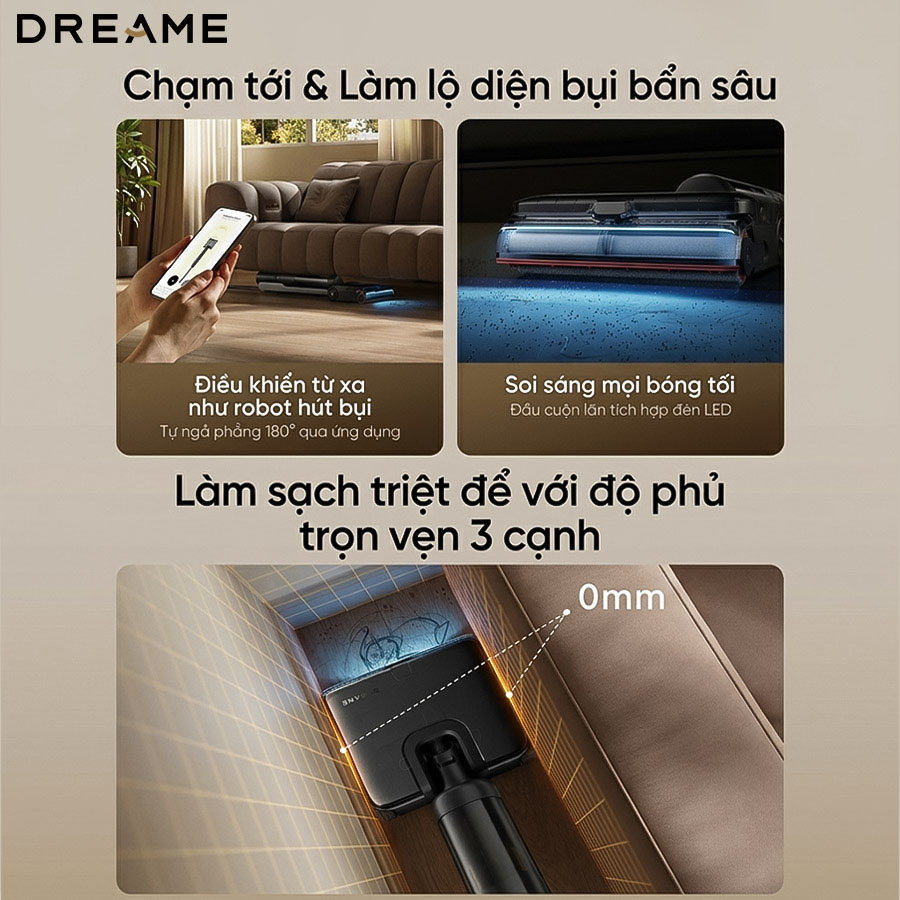 Máy hút bụi lau nhà cầm tay Dreame H16 Steam