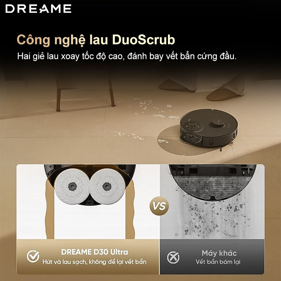 Robot hút bụi lau nhà Dreame D30 Ultra CE