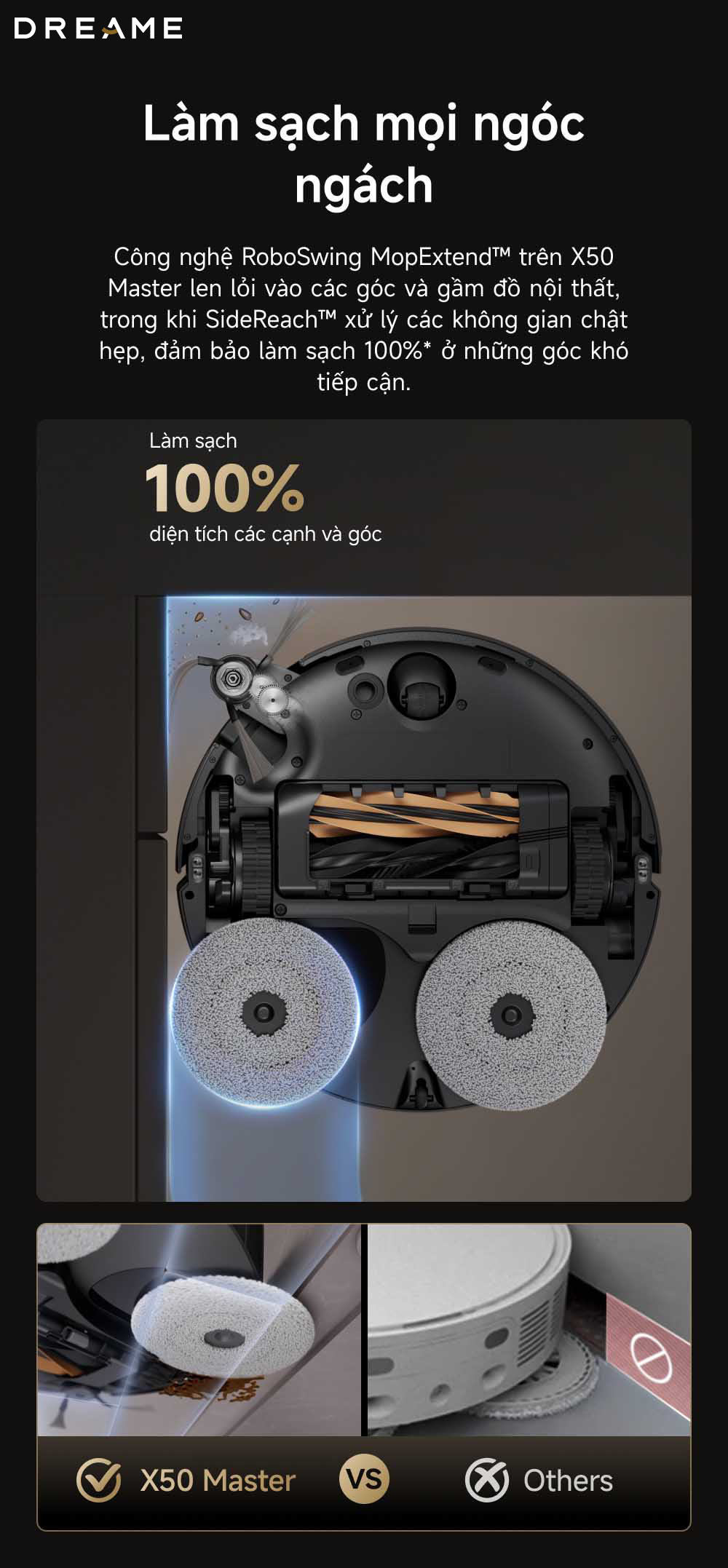 Robot hút bụi Dreame X50 Master