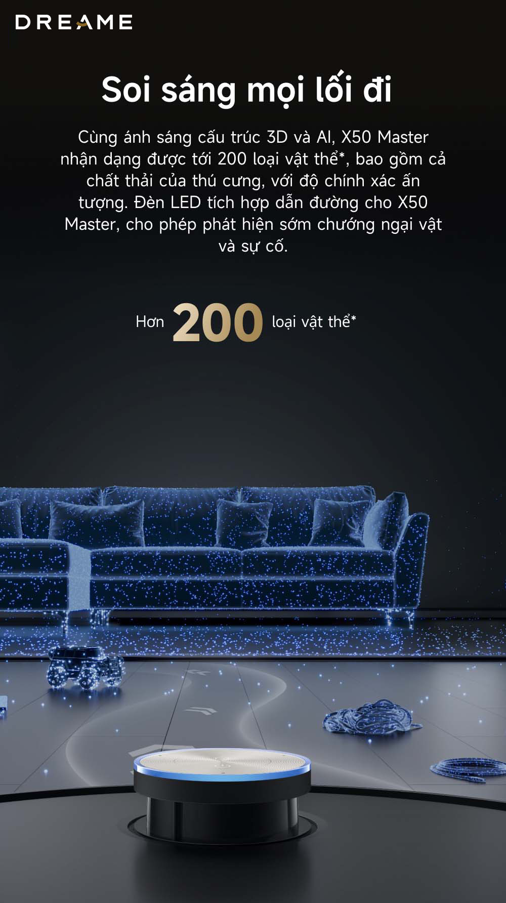 Robot hút bụi Dreame X50 Master