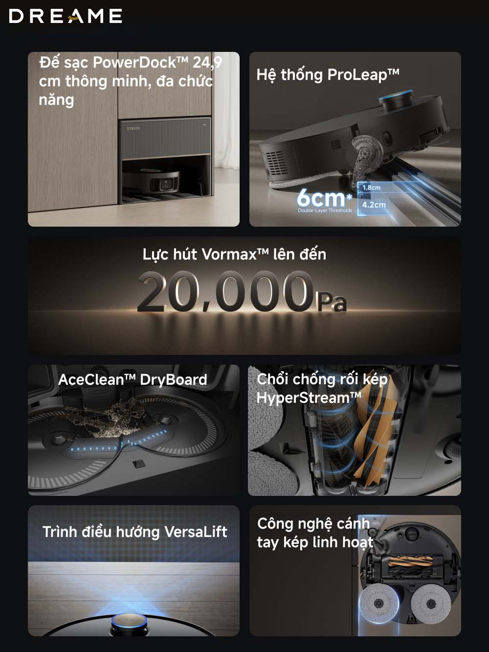 Robot hút bụi Dreame X50 Master